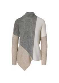 Only, Damen Pullover, Beige / Grau / Weiß