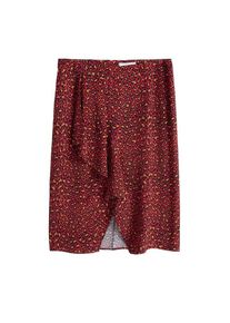 Violeta by Mango, Damen Rock 'Roja', Apricot / Rot / Schwarz