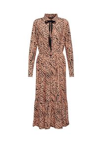 Only, Damen Kleid 'onlMUNI L/S', Beige / Schwarz