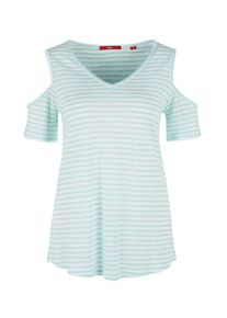 s.Oliver RED LABEL, Damen Ringelshirt, Mint / Wei&szlig;
