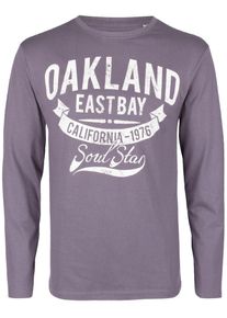 Soulstar, Herren Longsleeve, Grau / Weiß
