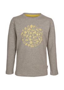Elkline, Langarmshirt 'ICHPACKEMEINENKOFFER', Zitronengelb / Taupe