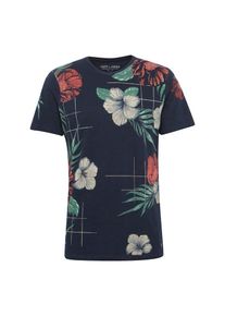 Jack & Jones JACK & JONES, Herren T-Shirt 'JPRBOBBY AOP TEE SS CREW NECK', Navy / Rot / Weiß