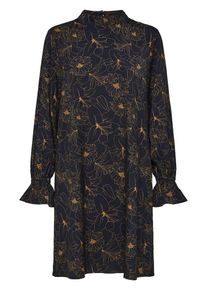 Selected Femme, Damen Kleid, Nachtblau / Dunkelgelb