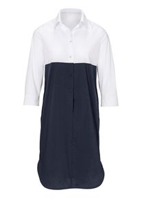 Heine, Damen Kleid, Marine / Weiß