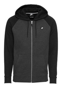 Nike Sportswear, Herren Sweatjacke 'M NSW OPTIC HOODIE FZ', Dunkelgrau / Schwarz