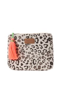 Codello, Damen Kosmetiktasche, Beige / Braun / Dunkelbraun / Orange