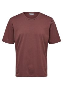 Selected Homme, Herren T-Shirt, Rostbraun