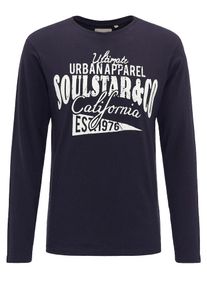 Soulstar, Herren Longsleeve, Marine / Weiß