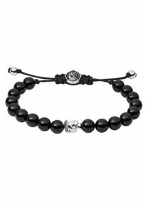 Diesel, Herren Armband 'STACKABLES DX1070040', Schwarz / Silber