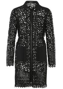 Apart, Damen Spitzenmantel, Schwarz