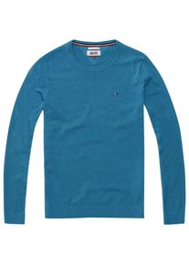 Tommy Jeans, Herren Pullover 'THDM BASIC CN SWEATER L/S 11', Blau