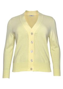 Tom Tailor, Damen Polo Team Strickjacke, Gelb