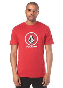 Volcom, Herren Crisp Stone Basic T-Shirt, Rot