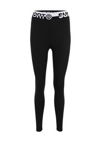 Superdry, Damen Leggings 'CORE', Schwarz / Weiß