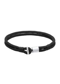 PAULO FANELLO, Herren Armband, Schwarz / Silber