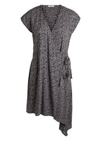 Pieces, Damen Kleid, Grau / Schwarz