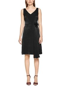 s.Oliver BLACK LABEL, Damen Tailliertes Kleid mit Brosche, Schwarz
