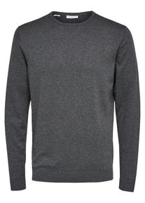 Selected Homme, Herren Seidenmischfaser-Strickpullover, Grau