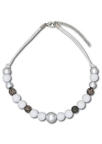 J. JAYZ, Damen Kette 'E2801a-1', Schwarz / Silber / Weiß