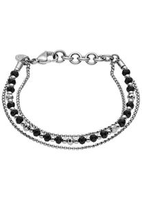 C-Collection, Damen Armband, Schwarz / Silber