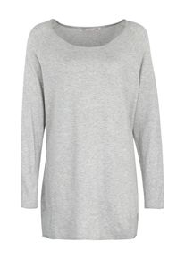 Only Carmakoma, Damen Pullover 'carLADY L/S LONG PULLOVER', Hellgrau