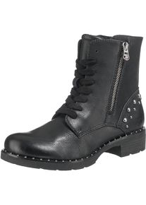 Tom Tailor, Damen Schn&uuml;rstiefel, Schwarz