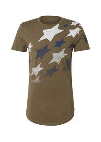 Tom Tailor Denim, Herren T-Shirt, Blau / Oliv / Weiß