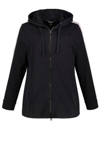 Ulla Popken, Damen Sweatjacke, Schwarz