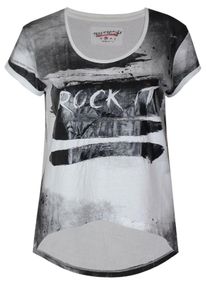 Trueprodigy, Damen T-Shirt 'Rock it!', Schwarzmeliert / Naturweiß