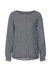 Street One, Damen Shirt 'Vivian', Dunkelblau / Weiß
