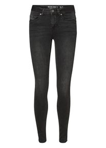 Noisy may, Damen Skinny Fit Jeans 'NW Super', Schwarz