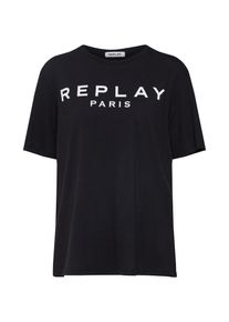 Replay, Damen T-Shirt, Schwarz / Wei&szlig;