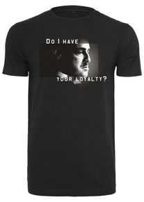 Mister Tee, Herren T-Shirt 'Godfather Loyalty', Schwarz / Wei&szlig;