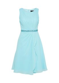 Mascara, Damen Chiffonkleid mit Drapierung 'MC181117', Aqua