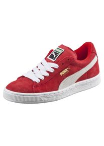 Puma, M&auml;dchen Sneaker 'Suede Jr 355110-02', Feuerrot / Wei&szlig;