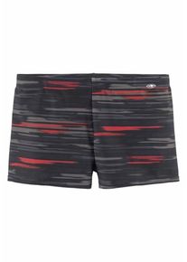 Kangaroos, Herren Boxer-Badehose, Graphit / Rot / Schwarz