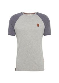 Naketano, Herren T-Shirt 'Dachrinne', Grau / Lila