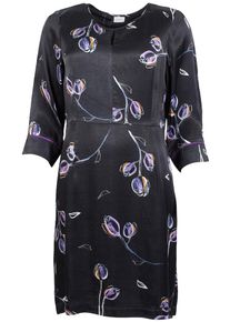 IN FRONT, Damen Kleid 'ISEL', Aubergine / Schwarz / Weiß