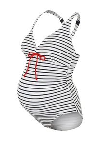 MAMALICIOUS, Damen Badeanzug, Rot / Schwarz / Weiß