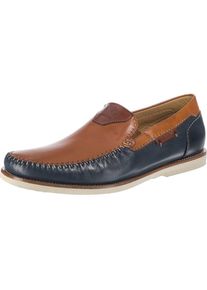 Galizio Torresi, Herren Slipper 'Sun', Navy / Cognac