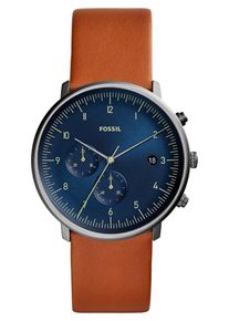 Fossil, Herren Chronograph 'FS5486', Navy / Cognac / Silber