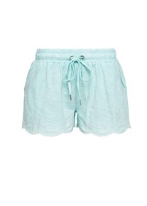 s.Oliver RED LABEL, Damen Shorts, Pastellgr&uuml;n / Wei&szlig;