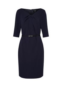 s.Oliver BLACK LABEL, Damen Abendkleid mit Gürtel, Blau