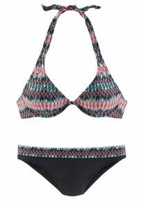 HOMEBOY BEACH, Damen Bügel-Bikini, Türkis / Orange / Schwarz