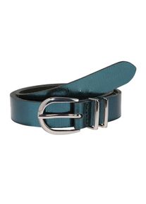 Esprit, Damen Ledergürtel im Metallic-Look, Petrol
