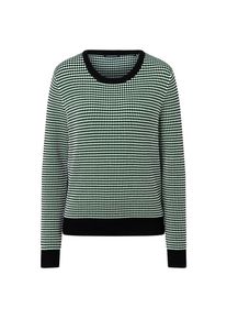ONE MORE STORY, Damen Pullover, Smaragd / Schwarz / Weiß