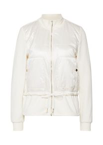 DKNY, Damen Sweatjacke 'COMBO FABRIC', Beige / Weiß