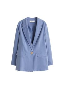 Violeta by Mango, Damen Blazer 'Cupro', Rauchblau