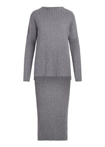 Apart, Damen Pullover und Strickrock, Graumeliert